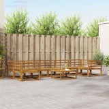 vidaXL Set de canapele de exterior 8 pcs natural Lemn Solid de Acacia 3367317