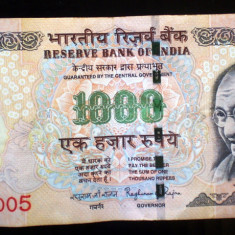 367 INDIA 1000 RUPII RUPEES 2016 SR. 005