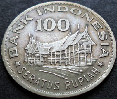 Moneda exotica 100 RUPII (Rupiah) - INDONEZIA / INDONESIA, anul 1978 *cod 2753 foto