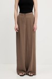Answear Lab pantaloni culoarea maro, lat, high waist
