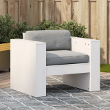 Gossi canapea de gradina, alb, 79x60x62 cm, lemn masiv pin