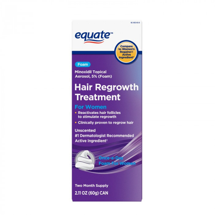 Spuma, Equate, impotriva Caderii Parului, Minoxidil 5%, pentru Femei, Tratament 2 Luni (1x flacon 60