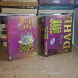 DOUA CARTI ROALD DAHL - CHARLIE SI FABRICA DE CIOCOLATA + CHARLIE SI MARELE ASCENSOR DE STICLA , ARTHUR ( CARTONATE ) *