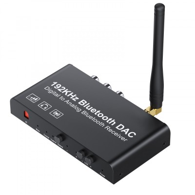 Convertor Digital Coaxial, Toslink, Bluetooth la Analog, jack 3.5, RCA,192kHz foto