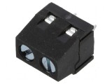Regletă de Conexiuni pentru PCB &icirc;n Unghi 5mm - 2 Piste pentru Plăci de Circuit Imprimat