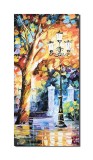 Cumpara ieftin Tablou pictat manual hol, living, dormitor, O seara magica, 80x40cm ulei pe panza in cutit efect 3D, Fabulos