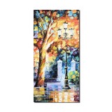 Tablou pictat manual hol, living, dormitor, O seara magica, 80x40cm ulei pe panza in cutit efect 3D, Fabulos
