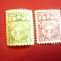 2 Valori Uzuale Letonia 6s 1925 si 12s 1923 - Steme