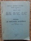 MANUAL DE MATEMATICI SUPERIOARE FACULTATILE CHIMICE - ROSCULET MARCEL