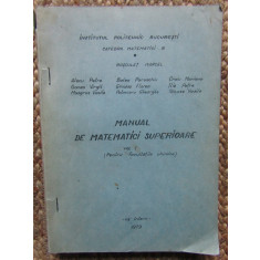 MANUAL DE MATEMATICI SUPERIOARE FACULTATILE CHIMICE - ROSCULET MARCEL