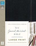 NIV, Journal the Word Bible, Large Print, Hardcover, Black: Reflect, Journal, or Create Art Next to Your Favorite Verses