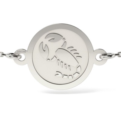 Bratara cu lantisor din argint model Talisman Scorpion foto
