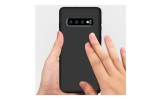 Husa Silicon Ultraslim Neagra SOHO pentru Samsung Galaxy S10, Protectie Camera
