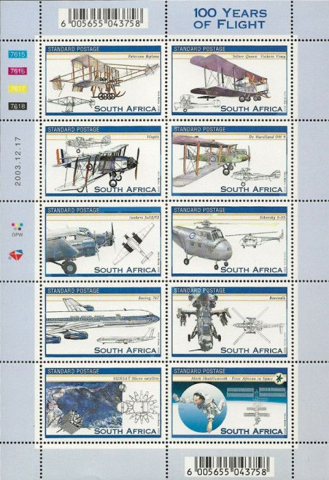 AFRICA DE SUD 2003 AVIATIE AVIOANE PLANOARE ELICOPTERE