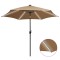 vidaXL Umbrelă de soare cu LED-uri, st&acirc;lp din aluminiu, taupe, 300 cm 47363