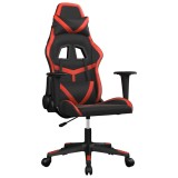 Cumpara ieftin Scaun de gaming de masaj, negru si rosu, piele ecologica
