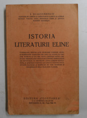 ISTORIA LITERATURII ELINE de I. DIACONESCU , 1936 foto