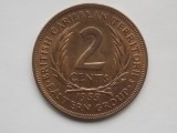 2 CENTS 1955 BRITISH CARRIBEAN TERRITORIES