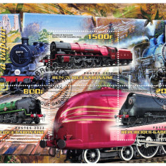 GABON 2022 - Trenuri, Locomotive / set complet colita + bloc