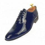 Cumpara ieftin Oferta marimea 38, 41, - Pantofi barbati eleganti bleumarin din piele naturala lac, ENZO - LMOD1BLMLAC