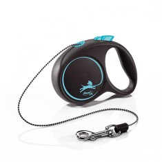 Lesa Flexi Black Design XS pana la o greutate corporala de pana la 8kg ?i cu sfoara de o lungime de 3m - albastru foto