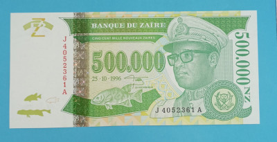 Zair 500.000 Nouveaux Zaires 1996 &amp;#039;Mobutu&amp;#039; UNC serie: J 4052361 A foto
