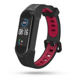 Curea Tech-Protect Armor pentru Xiaomi Mi Smart Band 5/6/6 NFC Negru/Rosu