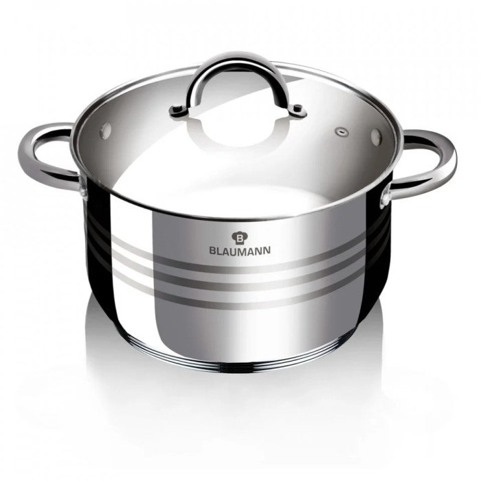 Oala cu capac din inox 1.8 L Blaumann &ndash; Gourmet Line