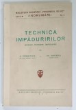TEHNICA IMPADURIRILOR (SEMINTE , PEPINIERE , IMPADURIRI ) de Z. PRZEMETSCHI si GR. VASILESCU , 1937 , PREZINTA URME DE UZURA