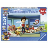 Puzzle patrula catelusilor 2x24 piese, Ravensburger