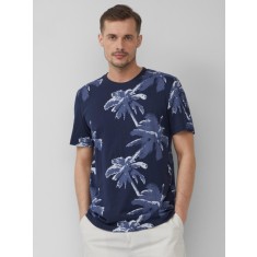s.Oliver Tricou barbati cu imprimeu tropical, din bumbac, Regular Fit,