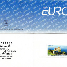 RUSIA 2001, EUROPA CEPT, serie neuzata, carnet, MNH