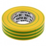 Banda izolatoare PVC, Yato, culoare galben-verde, latime 19 mm, lungime 20 m, grosime 0.13 mm