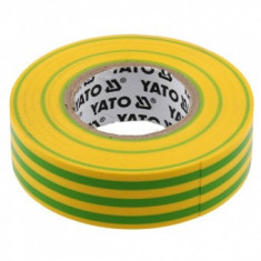 Banda izolatoare PVC, Yato, culoare galben-verde, latime 19 mm, lungime 20 m, grosime 0.13 mm