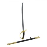 Sabie Muschetar, Jucarie, 65cm, Culoare Negru Auriu, Material Plastic, Oem