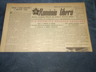 ZIARUL ROMANIA LIBERA 29 DECEMBRIE 1950 RAZBOI COREEA foto