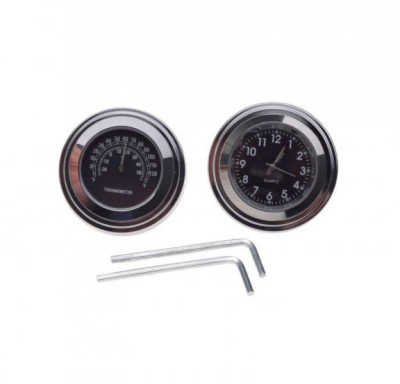 Set 2 ceasuri pentru temperatura si ore, culoare negru, d.44mm Cod Produs: MX_NEW AW5234 foto