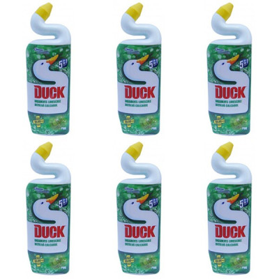 6 x Duck wc Pin lichid, Solutie pentru dezinfectat toaleta, 6 x 750ml foto