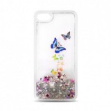 Husa TPU Butterfly Silver Samsung Galaxy A3 2017 (A320) Protectie Camera