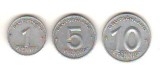 SV * GERMANIA DDR LOT 1 - 5 - 10 PFENNIG 1948 - 1949 * aluminiu, Europa