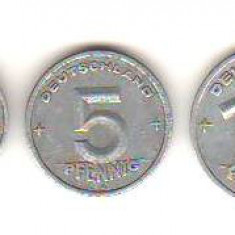 SV * GERMANIA DDR LOT 1 - 5 - 10 PFENNIG 1948 - 1949 * aluminiu