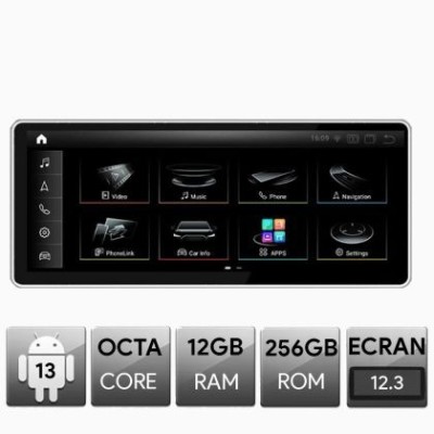 Navigatie Audi Q7 MMI3G 2009-2014, Android, Octa Core, 12+256, 12.3&amp;quot;, Qled 2K 2400x900, Qualcomm 680 CarStore Technology foto