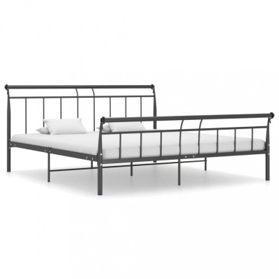 Cadru de pat, negru, 200x200 cm, metal foto