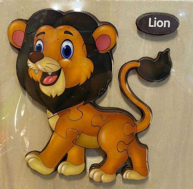 Puzzle lemn leu 6 piese