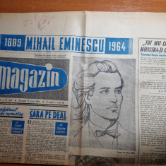 magazin 13 iunie 1964-75 ani de la moartea lui eminescu,art.foto orasul deva
