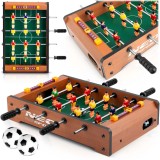Cumpara ieftin Masa de Fotbal cu Teren, 12 Jucatori, 4 Manere, 2 Mingi, Tabela Scor, din Lemn, Metal si ABS, pentru Copii si Adulti, 34.5x22x7 cm, Multicolor
