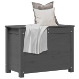 Cutie Depozitare Lemn Masiv Pin Gri 60x32x45.5 cm vidaXL | Lada Multifunctionala Organizare Casa, Perne, Jucarii, Unelte | Design Rustic