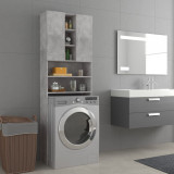 Dulap mașină de spălat, gri beton, 64x25,5x190 cm, vidaXL