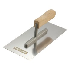 Gletiera inox cu maner lemn 380x130mm foto
