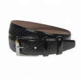 Curea barbati, casual-eleganta, din piele ecologica, latime 3.5 cm, negru - NB019